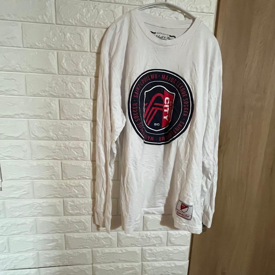 Mitchell & Ness 【S】サッカー ロゴ 長袖Tシャツ