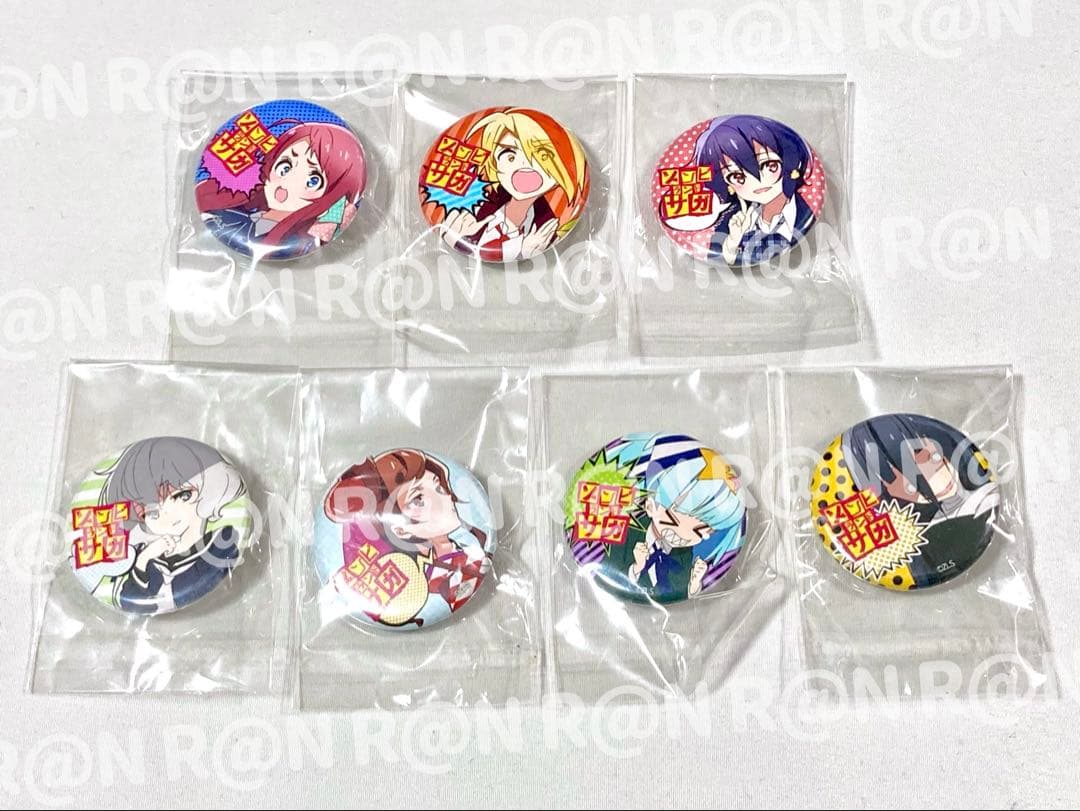 ゾンビランドサガ マチアソビカフェ 缶バッジ 全7種セット