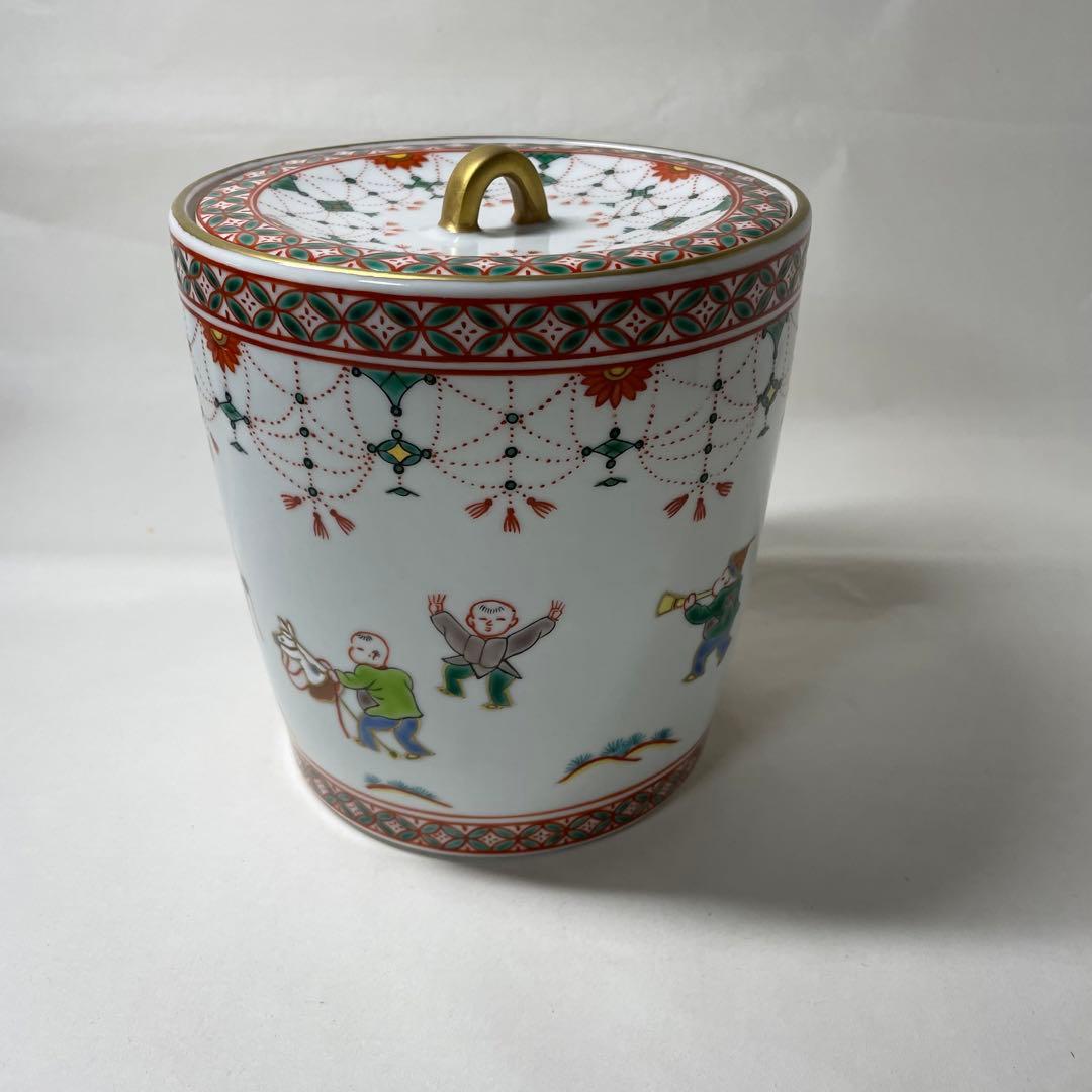 A21 桃山窯　橋本喜泉　唐子紋遊び水指　茶道具