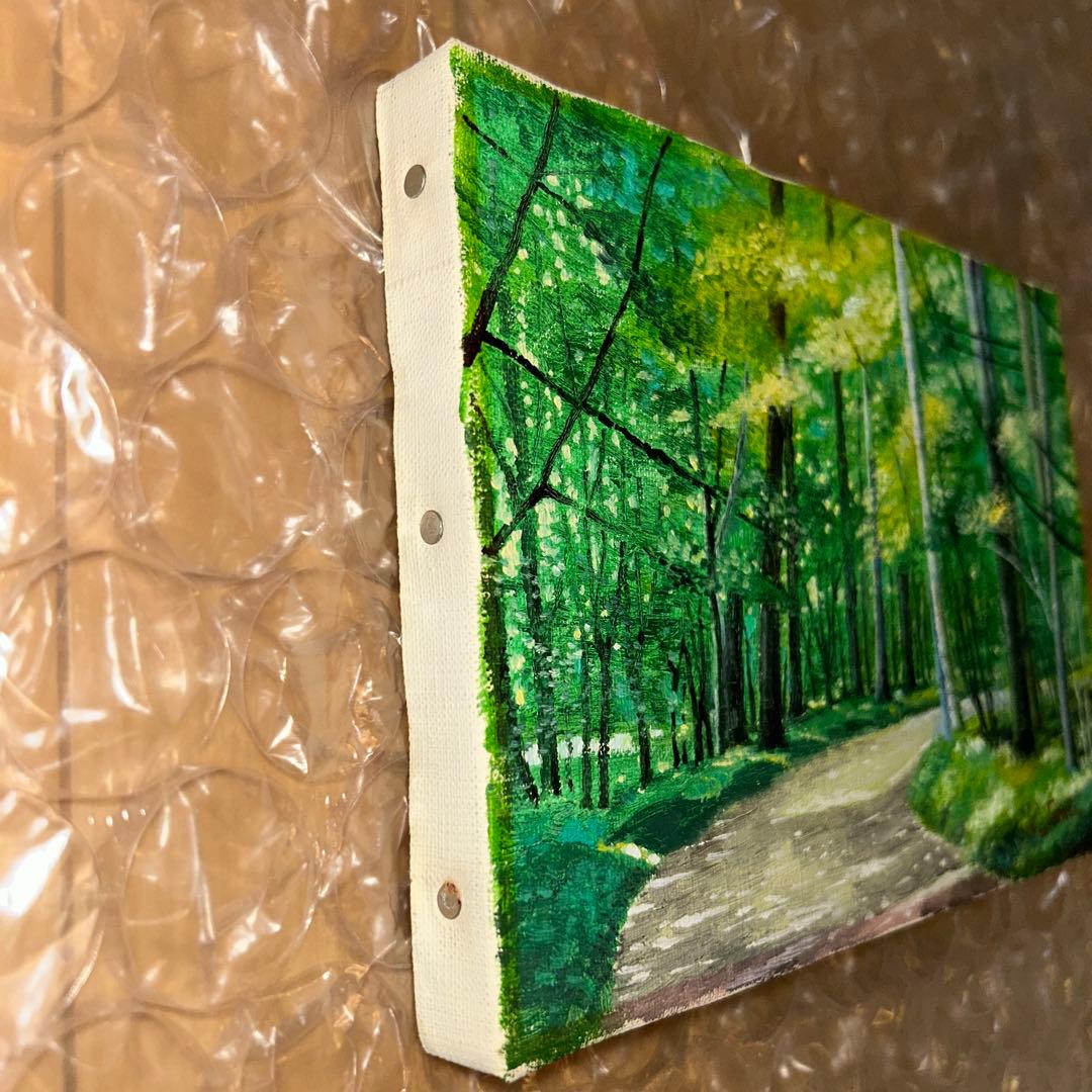 【作者不明】 軽井沢の朝 油絵/油彩/絵画/サインあり/額縁