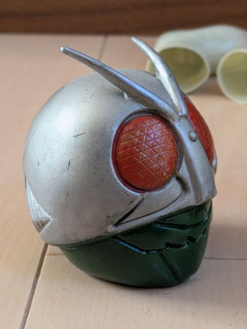 旧バンダイ製ソフビ 仮面ライダー1号 スタンダードサイズ 面取れ 昭和レトロ