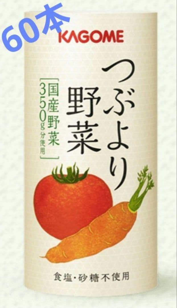 新品未使用 カゴメ野菜ジュース 粒より野菜 ２箱　60本
