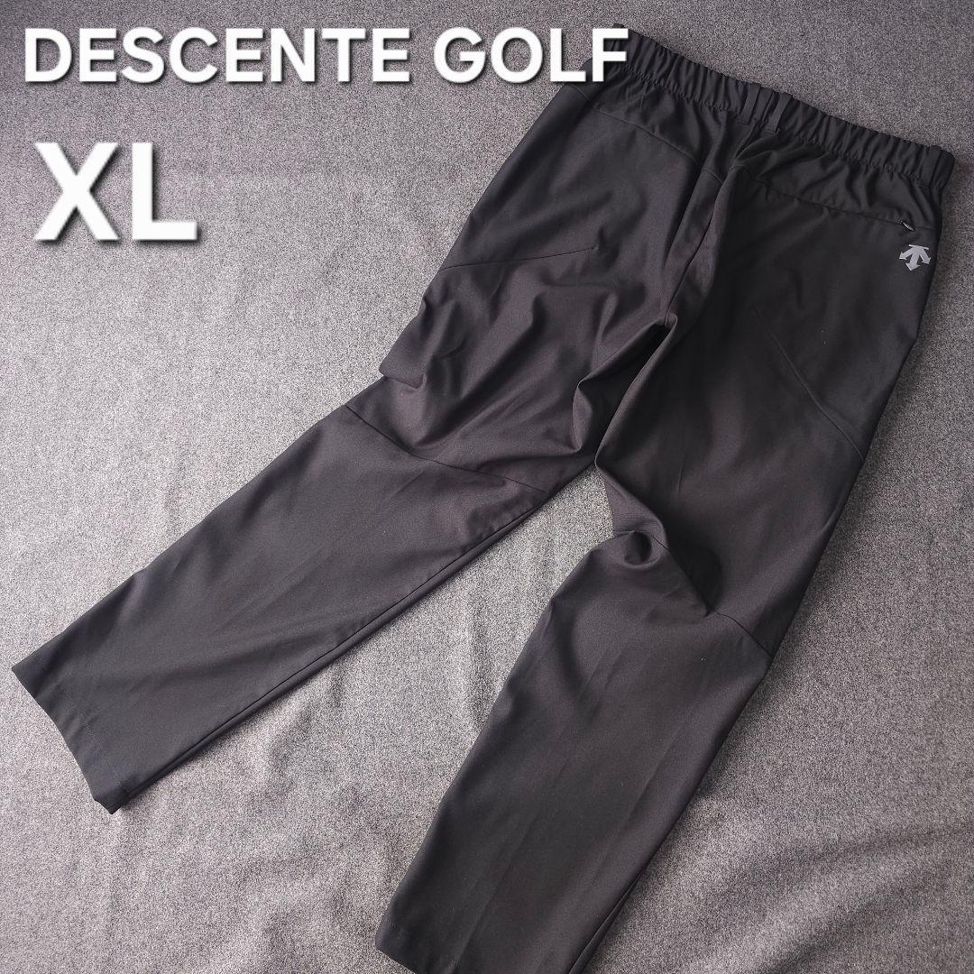 近年モデル デサントゴルフ ストレッチ素材ゴルフパンツ 黒 O LL大きいサイズ