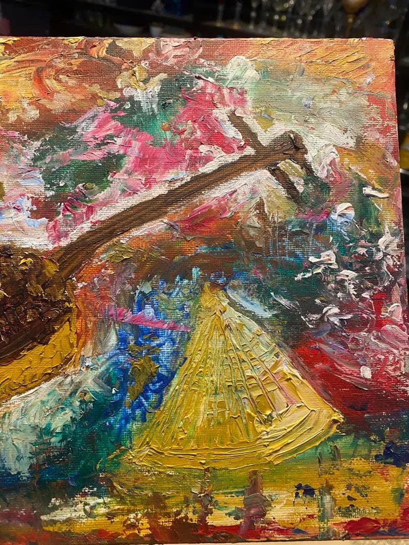 油彩画 【Okinawa at that time】F3