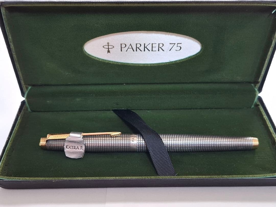 希少　parker　万年筆　XF(極細)　スターリングシルバー　シズレ　オパール