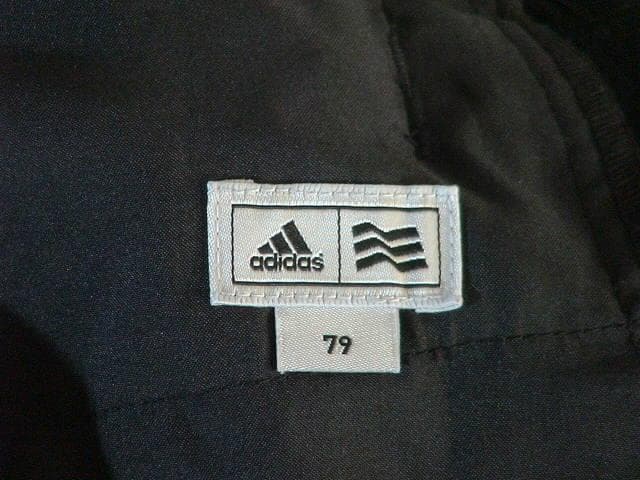 102065　アディダスゴルフ　メンズ　パンツ　黒ストライプ　W79