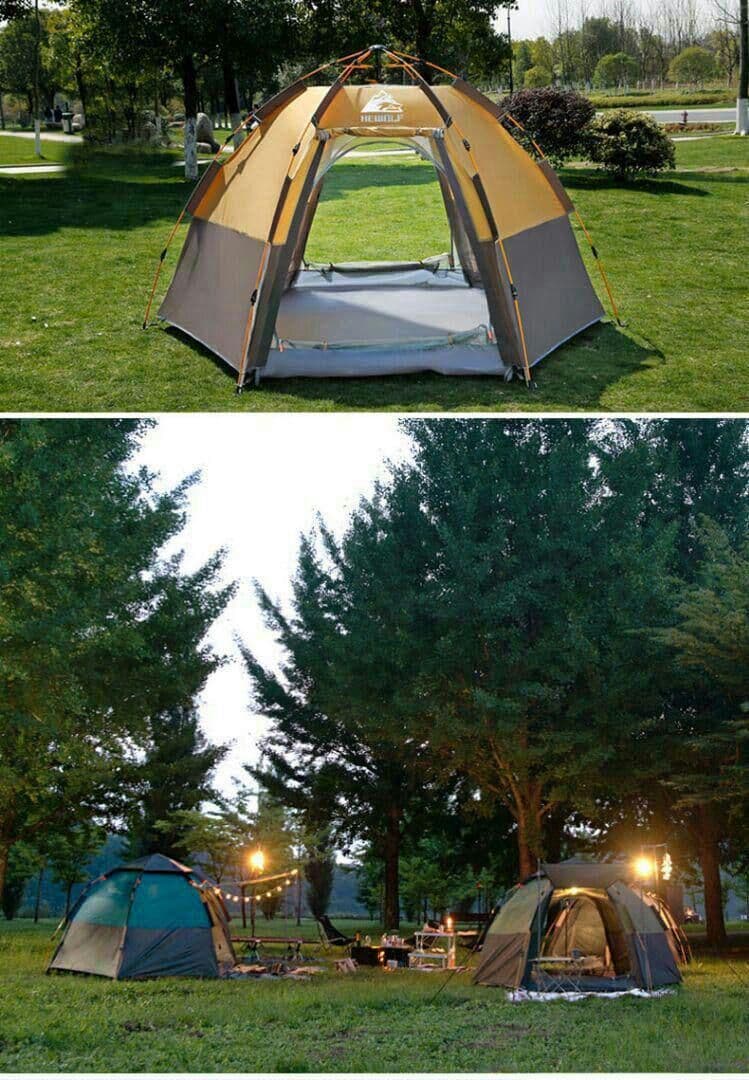 新品通気性簡単設営ワンタッチテント キャンプ アウトドア用品ファミリー