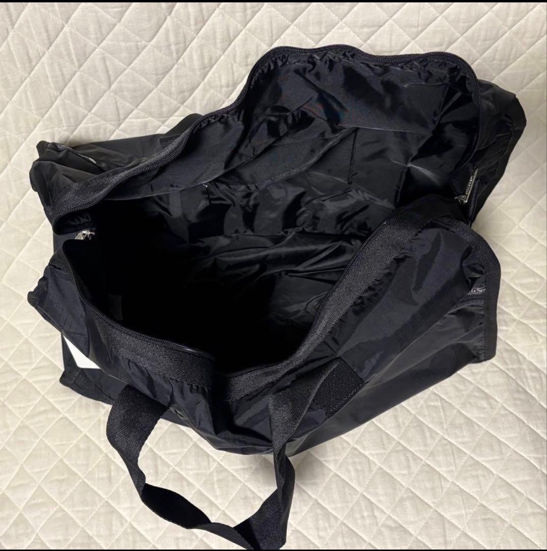 【軽量・大容量】レスポートサック 黒 ボストンバッグ ショルダー付き