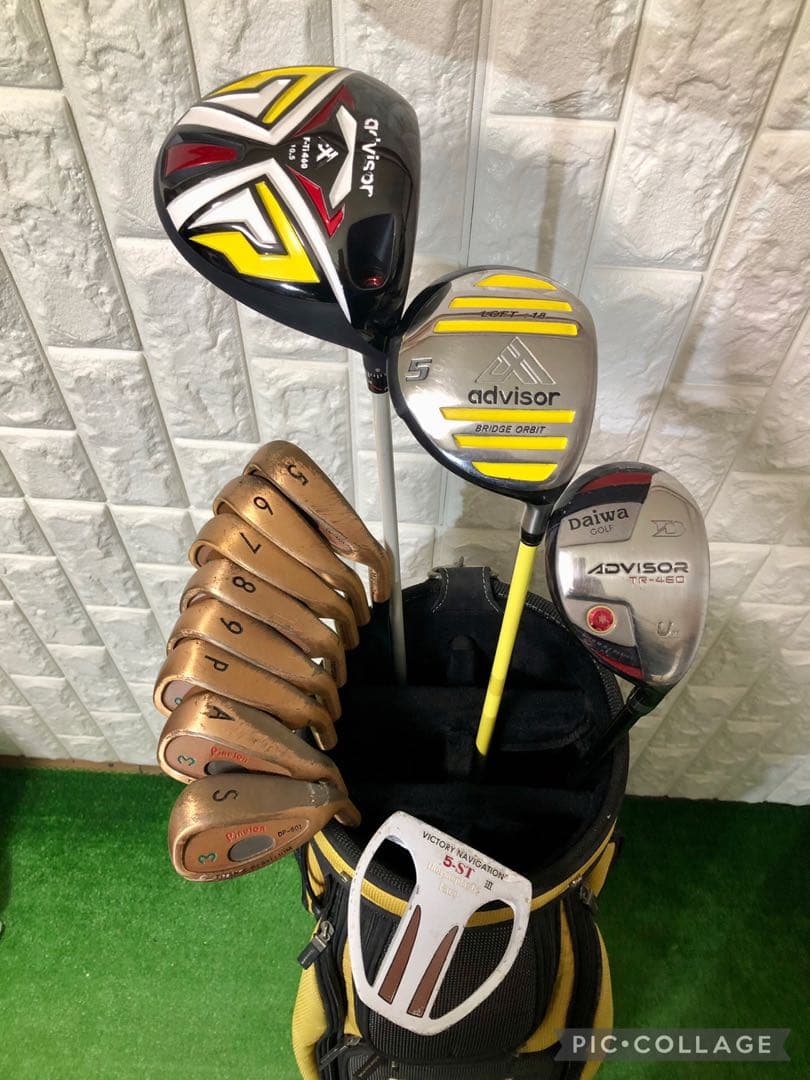 初心者おすすめ☆メンズ ゴルフクラブセット☆アドバイザー☆キャディバッグ付