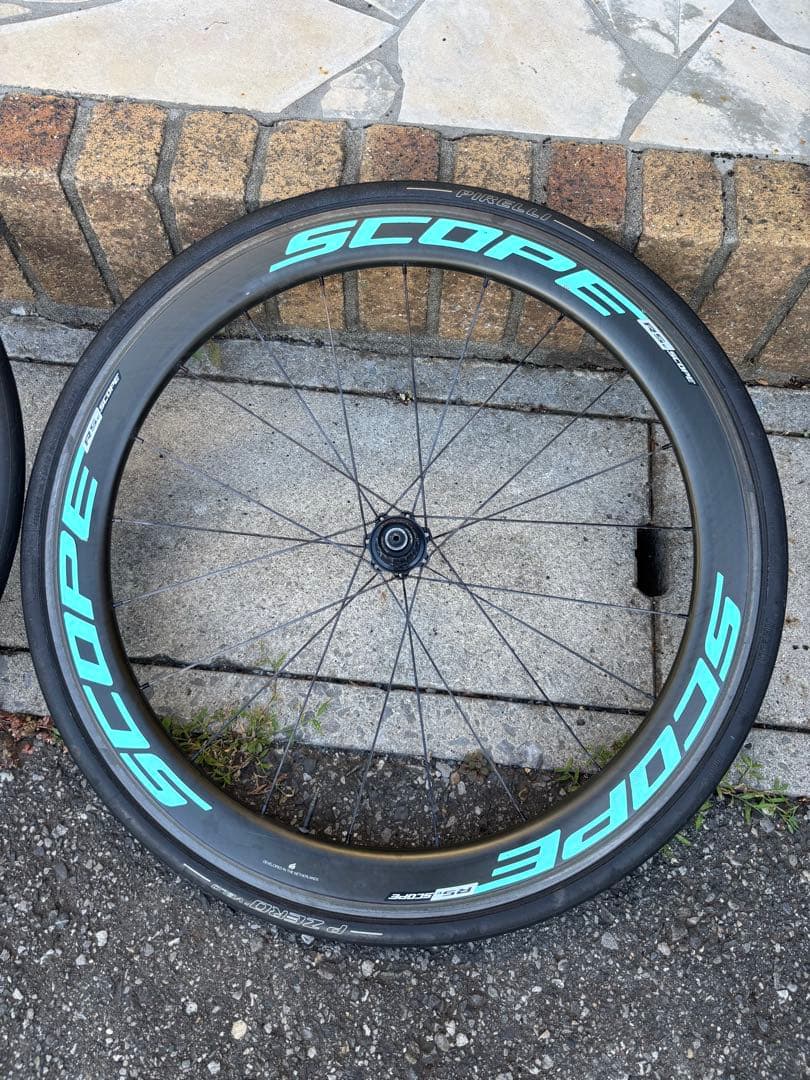 scope r5c リムブレーキ　チェレステ 前後セット