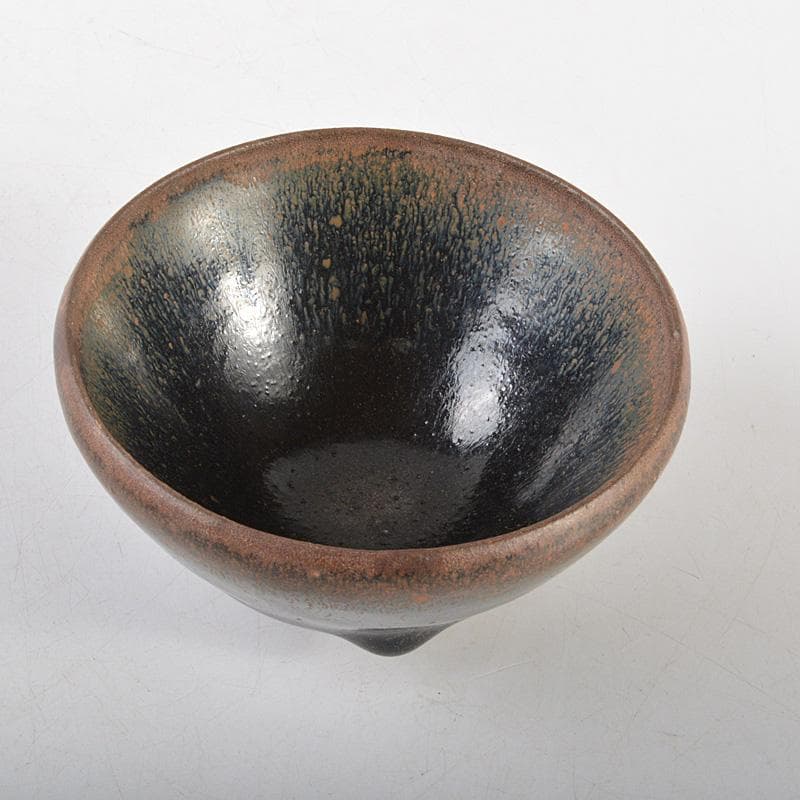 中国　南宋　建窯　禾目天目茶碗　煎茶碗　桐箱付　V　R5884