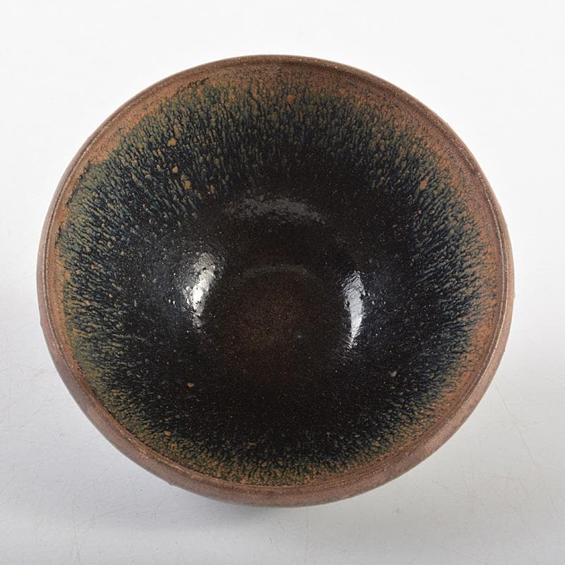 中国　南宋　建窯　禾目天目茶碗　煎茶碗　桐箱付　V　R5884