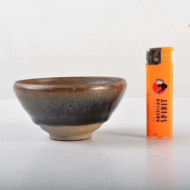 中国　南宋　建窯　禾目天目茶碗　煎茶碗　桐箱付　V　R5884