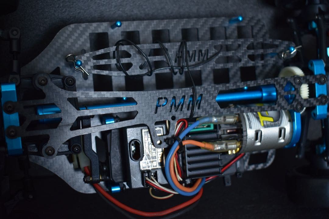 PMM TT-02用 フルカーボン＆アルミシャーシ タミヤ メカ付き ラジコン