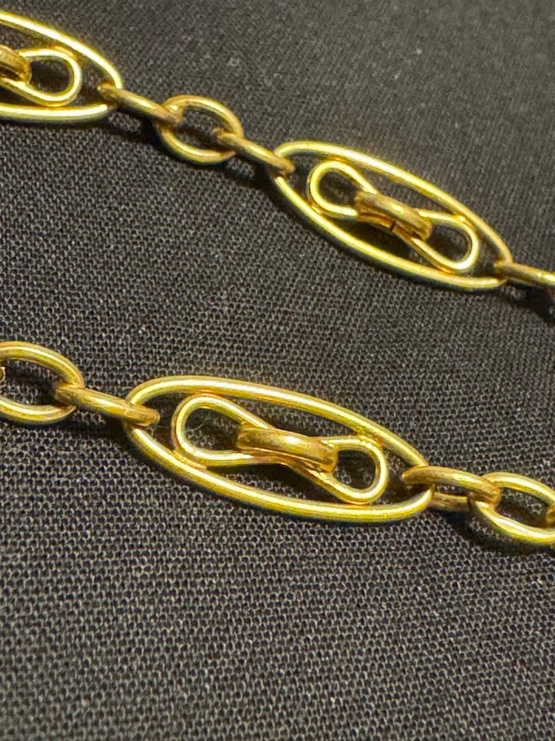 フランス　アンティーク　金バリ　立体感あるチェーン②