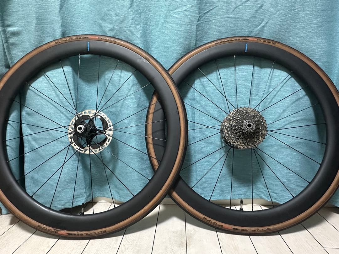 【走行200km未満】SHIMANO105カーボンホイール C46 F/Rセット