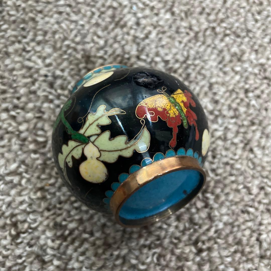 中国美術品　骨董品　瓢箪　ひょうたん 蝶々　台座付き