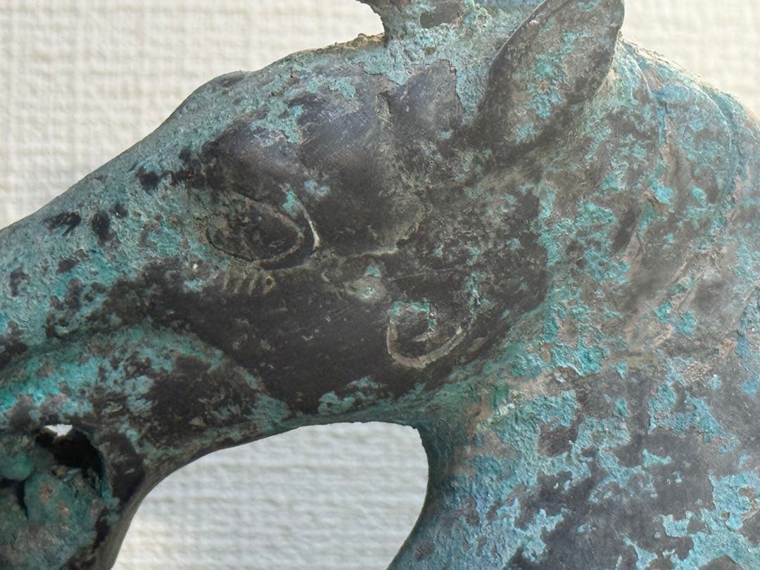 中国　青銅器　馬　台付　古代銅器　送料込み251101
