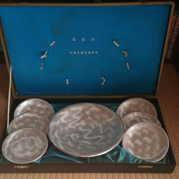 自衛隊 防衛庁 記念銀皿セット