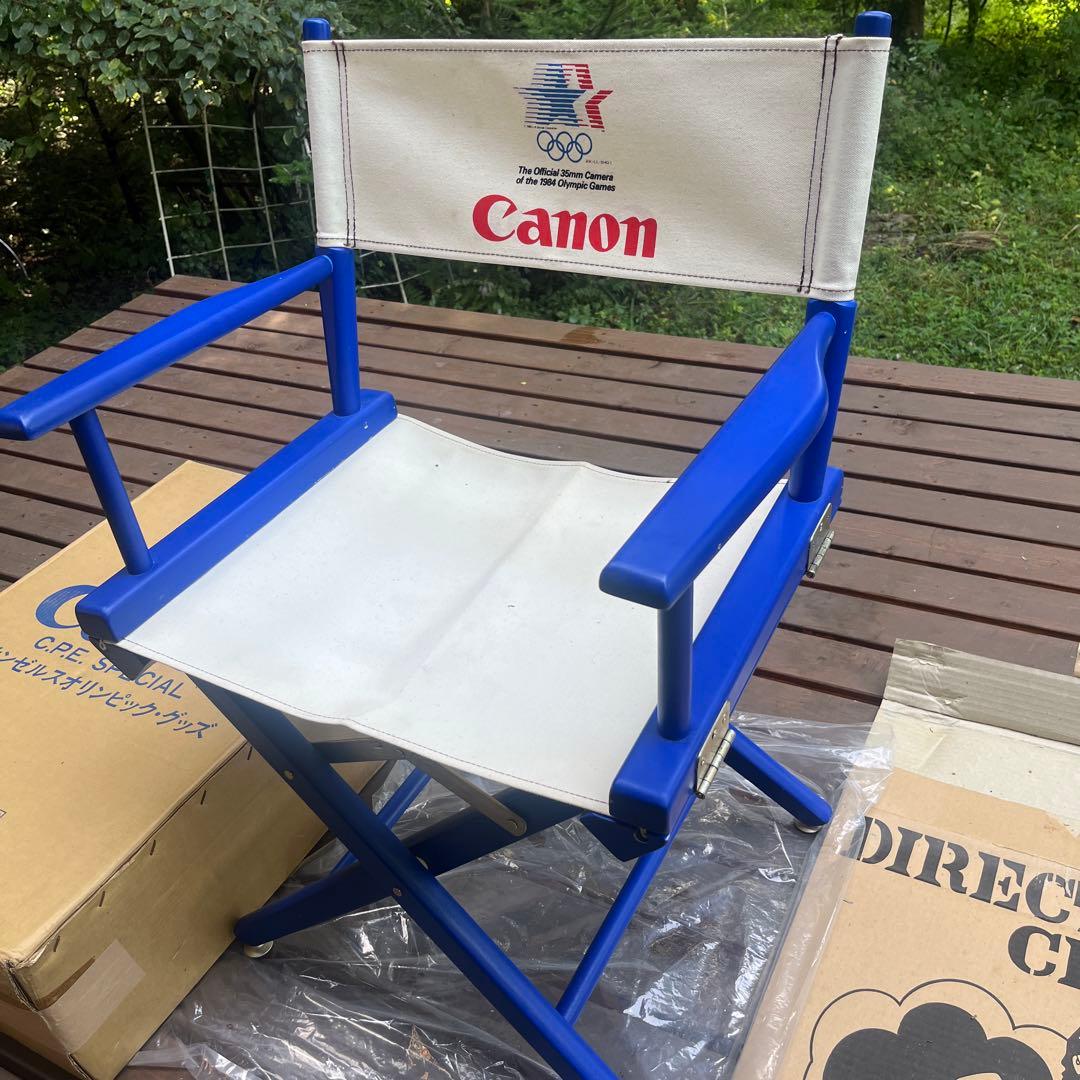 Canon ディレクターズチェア 木製 帆布　折りたたみ 1984年ロス五輪