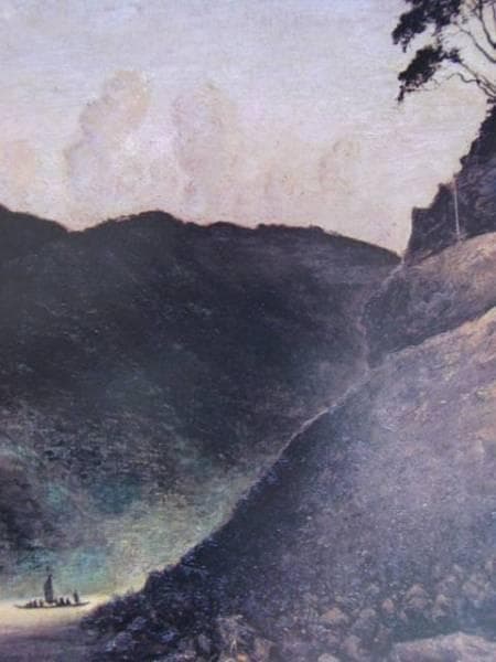 高橋由一、最上川風景、希少な額装用画集画、状態良好