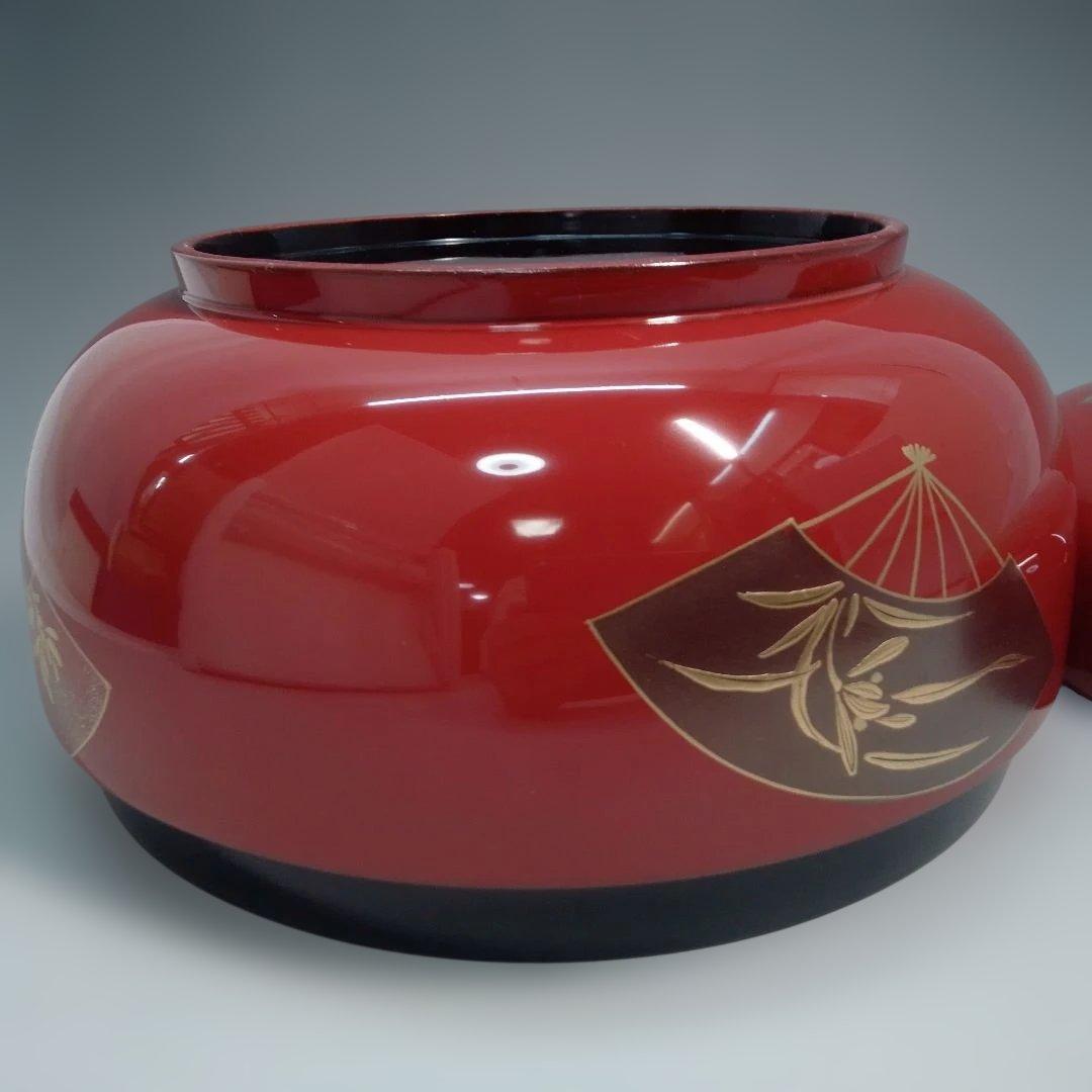 食籠　ジキロ　木製　五君子（松竹梅蘭菊）