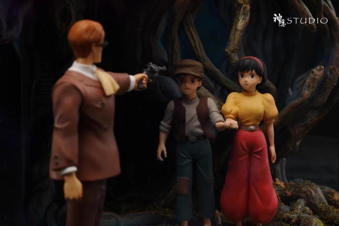 宮崎駿 天空の城ラピュタ バルスの再生 彫刻フィギュア