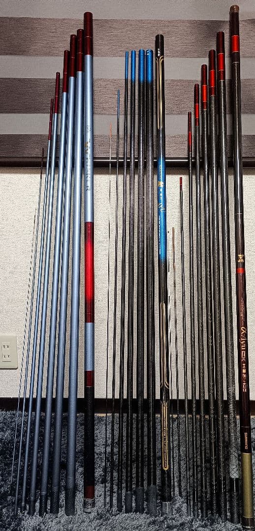 シマノ、リョービ、ダイワ鮎竿