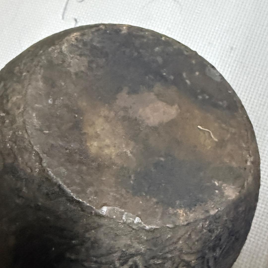 亀文堂 造 日本亀文 鉄瓶 金銀象嵌 岩肌地 骨董美術 茶道具 重量約2329g