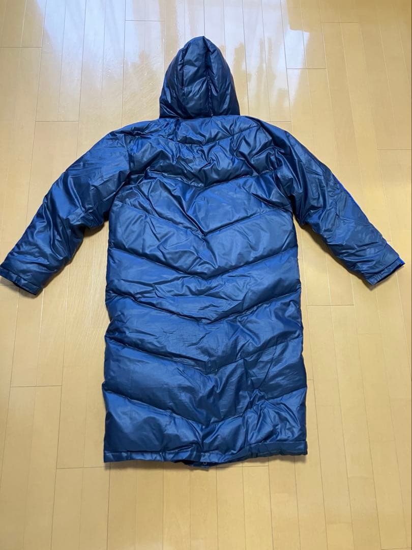 極暖adidas ネイビー ダウンベンチコート　Lサイズ