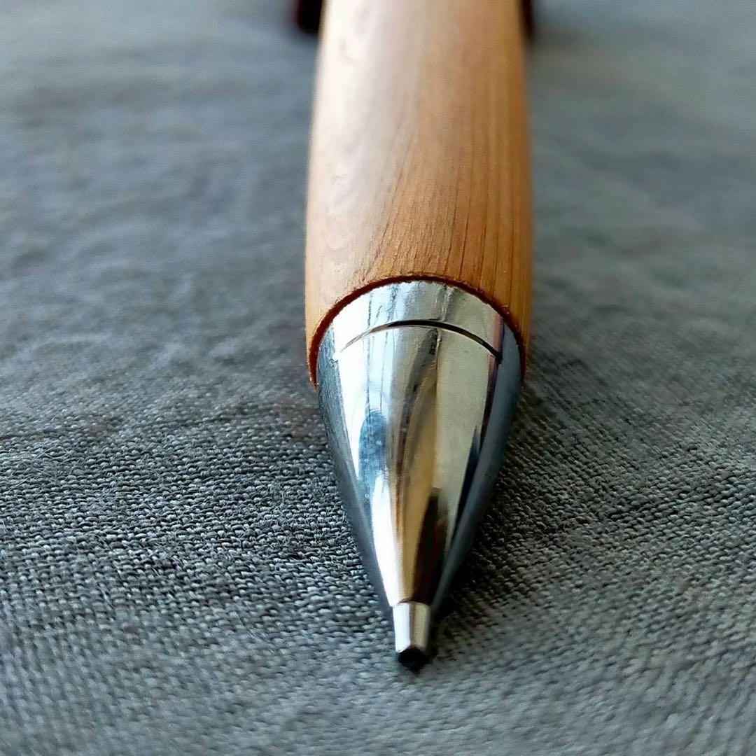 伊勢神宮　御神木　檜　ハンドメイド　木軸シャープペン　0.5mm　シルバー