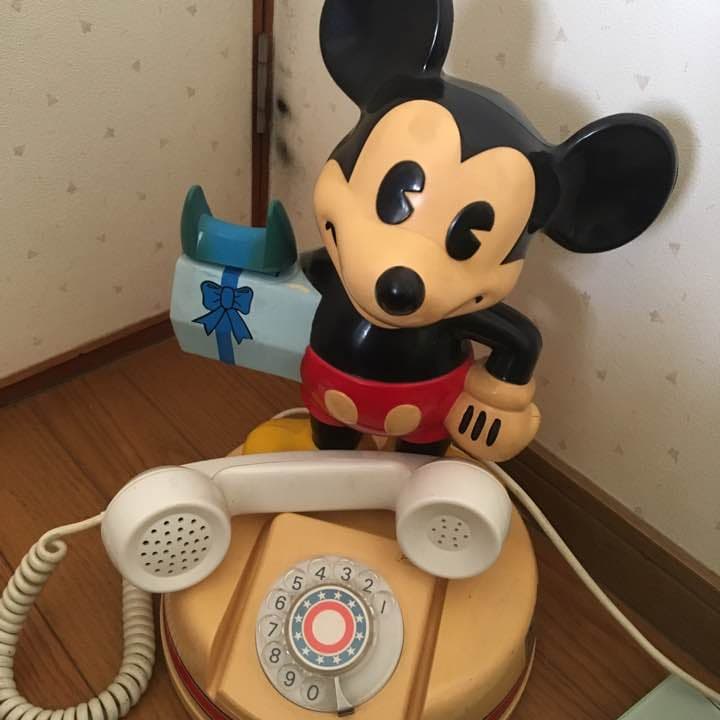 ミッキー mickey ダイヤル式電話