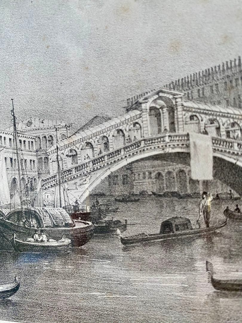 期間限定価格❗️1800年後半　銅版　ベネチア　パリの高級アンティーク画廊で購入