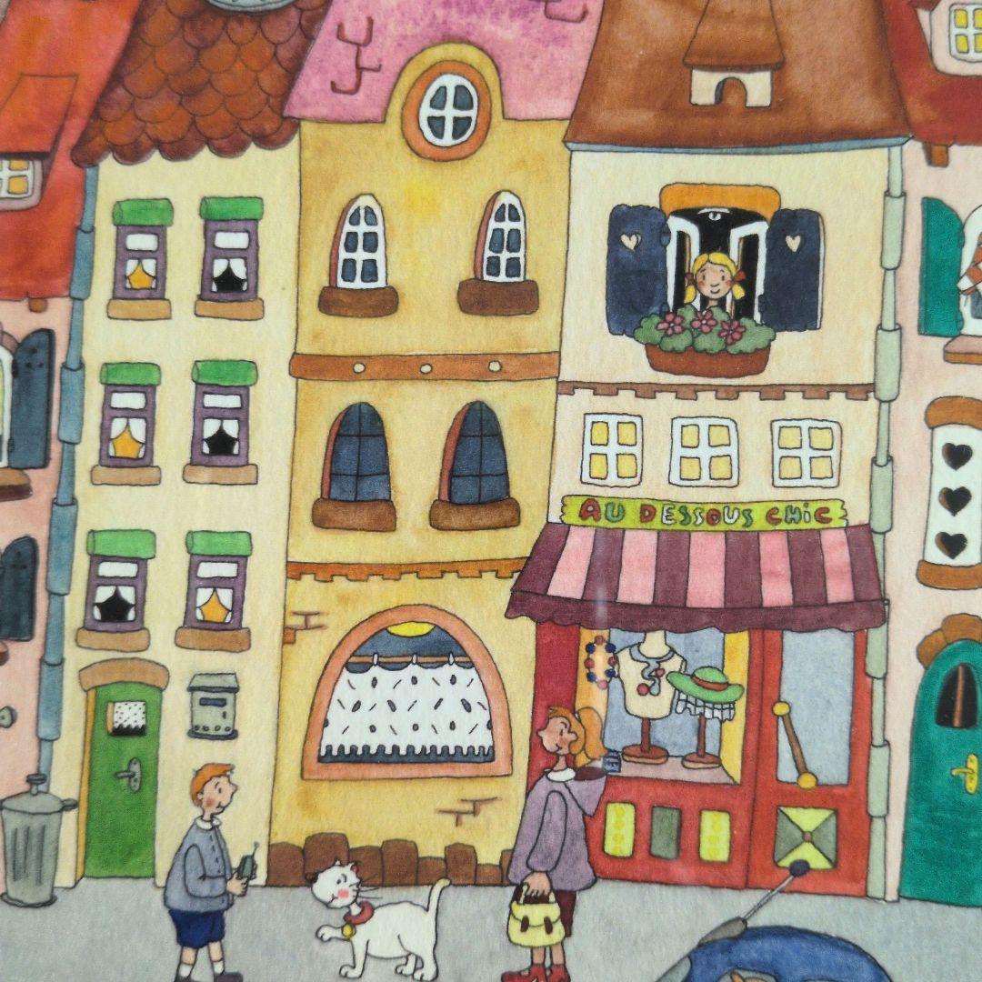 Clyv クリーブ版画「粋な町」258/300 鉛筆サイン　ジクレー フランス