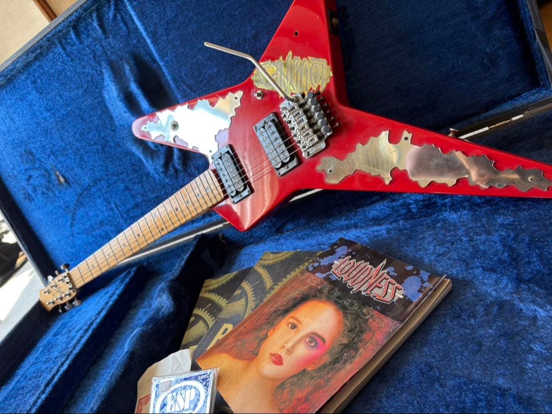 ZEP-IIエレキギター レッド/シルバー