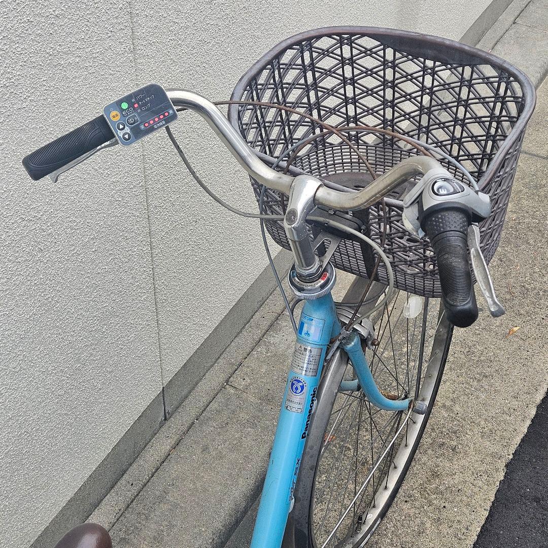 パナソニック♪電動アシスト自転車♪ViViきれいなターコイズ5Ah 長押し5点灯