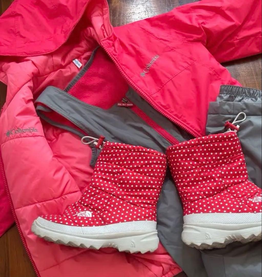 コロンビア ノースフェイス❤︎スキーウェアセット XS