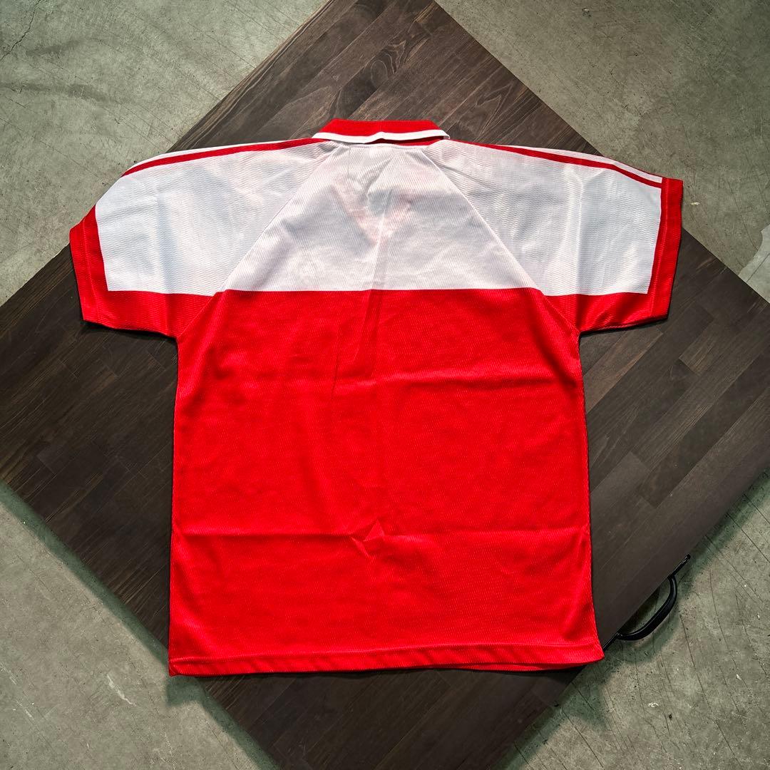 ★8SM2 UEFA チャンピオンズリーグ　ゲームシャツ　赤白　ゲームシャツ古着