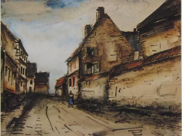 モーリス・ド・ヴラマンク、「RUE DE VILLAGE」、海外版超希少レゾネ