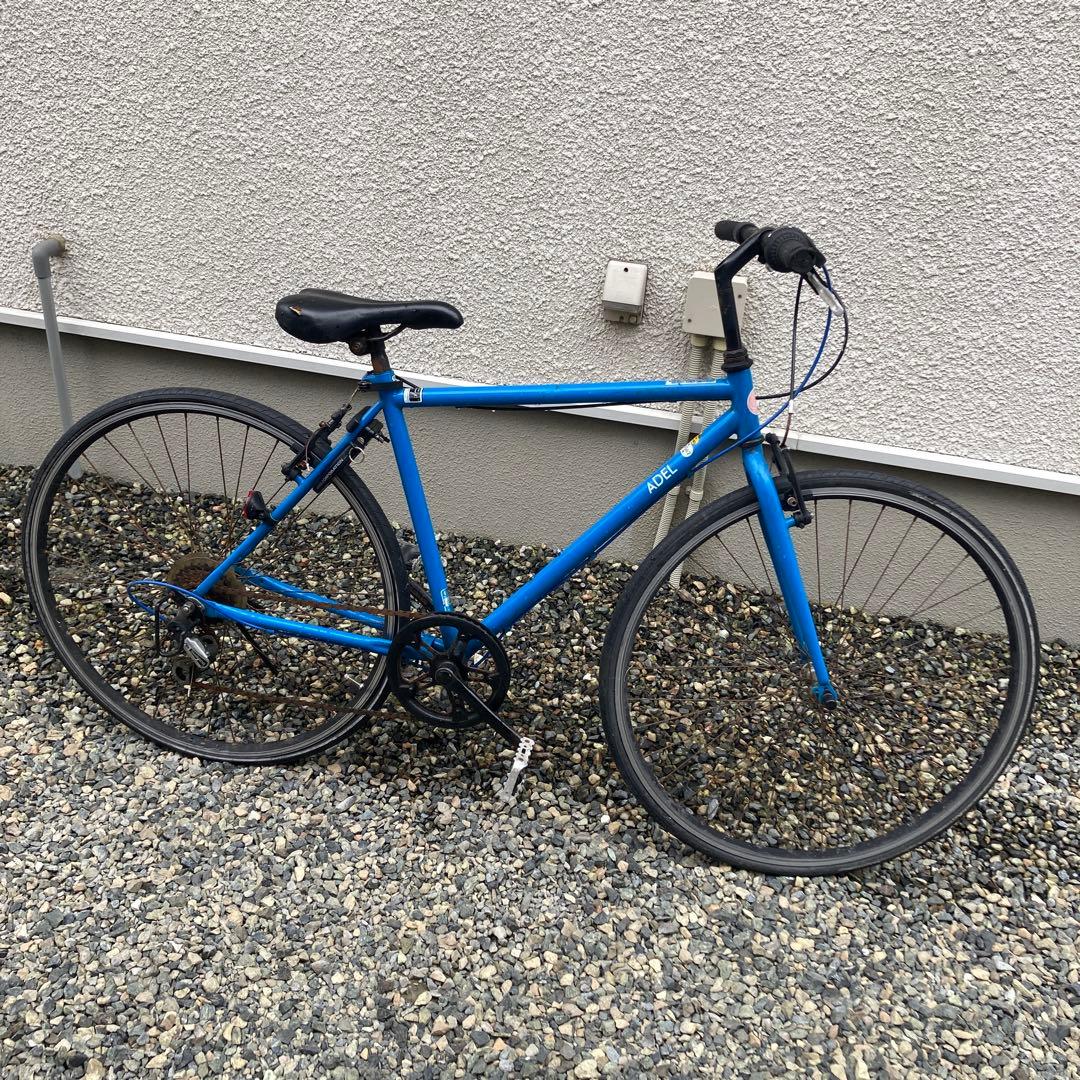 引取り限定　福岡　クロスバイク　700cc 27インチ　鮮やかなブルー　通勤通学