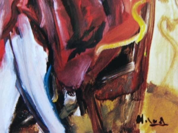 原 精一、赤衣（オランダの女）、希少画集画、新品額装付