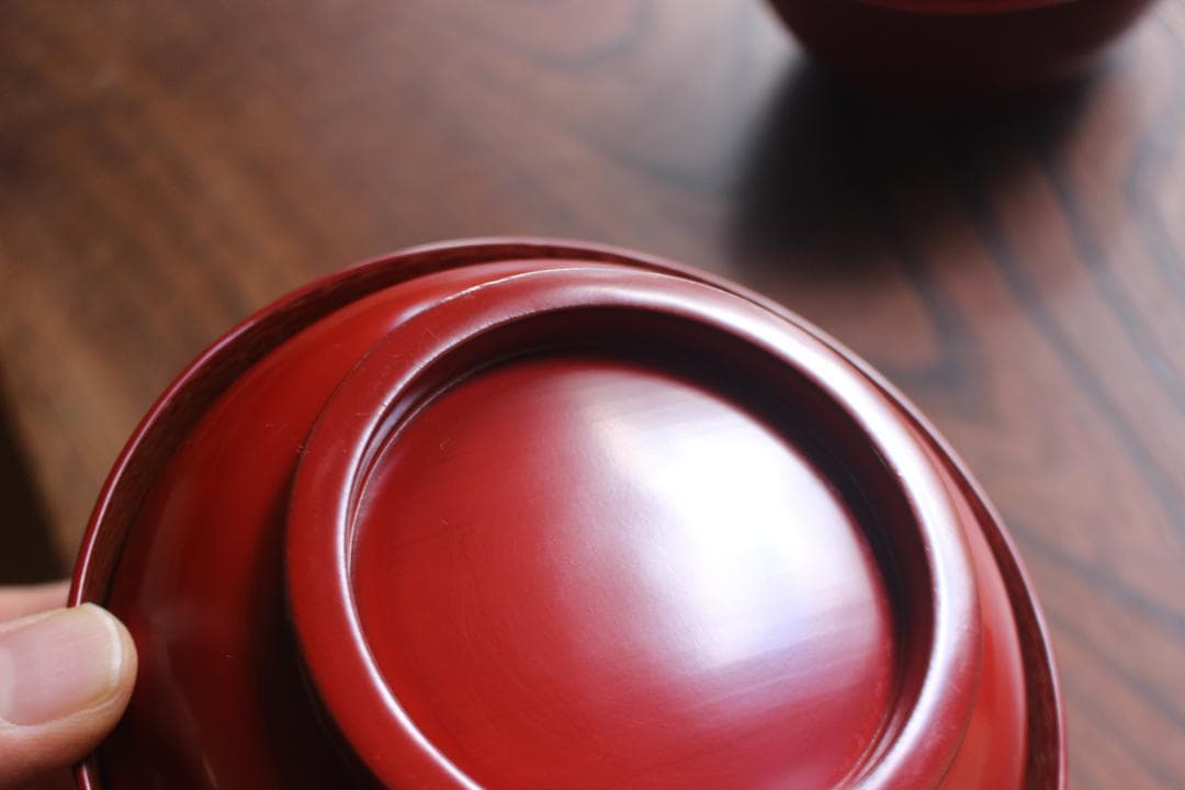 時代逸品！上質朱漆に極上松葉蒔絵の映えるお椀2点（検輪島塗雑煮椀煮物椀