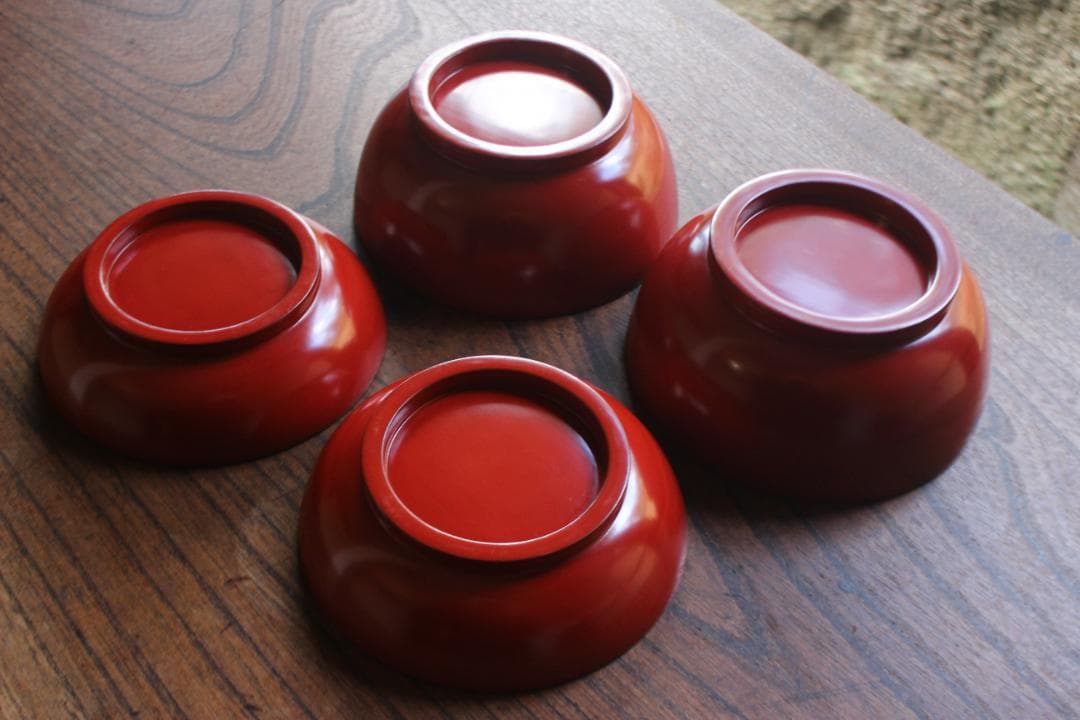 時代逸品！上質朱漆に極上松葉蒔絵の映えるお椀2点（検輪島塗雑煮椀煮物椀