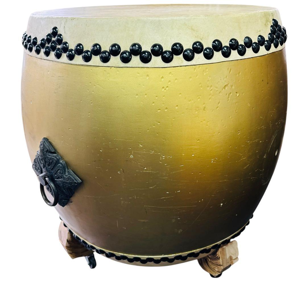 大形太鼓 和太鼓 龍彫刻台座セット 大型 祭り 神輿用 神楽 打楽器　獅子舞