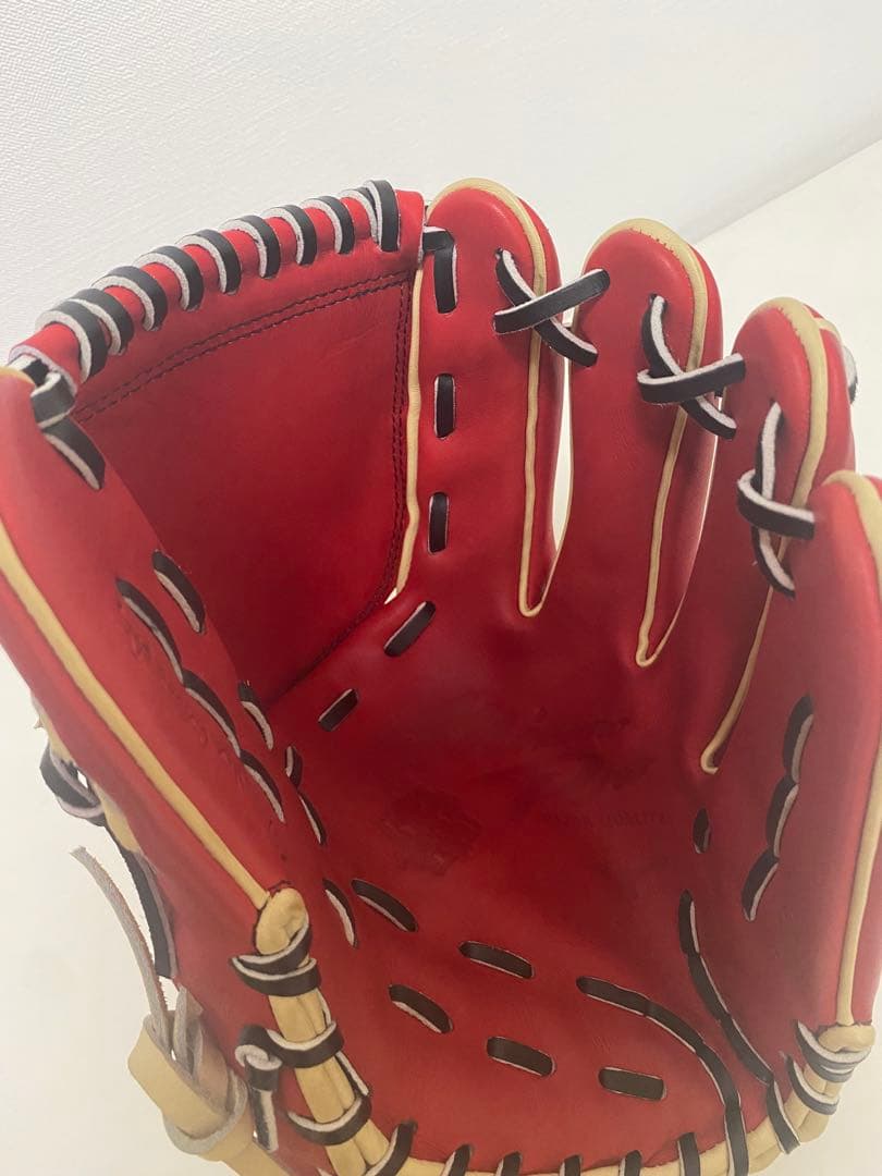 ミズノ 硬式オーダーグローブ レッド ゴールド