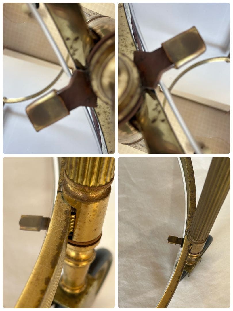 ヴィンテージ　ガラスサイドテーブル　レトロモダンクラシック　ワゴン　アンティーク