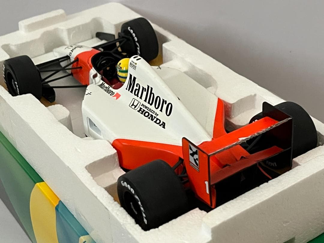ミニチャンプス 1/18 McLaren Honda MP4/7 A.セナ 箱付