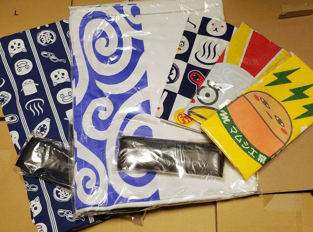 銀魂 大江戸温泉物語 浴衣 ×2 手ぬぐい ×2 ボディタオル セット