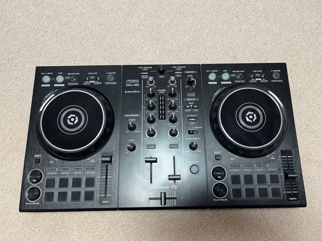 Pioneer DDJ-400 ケーブル、ヘッドホンスピーカー付き