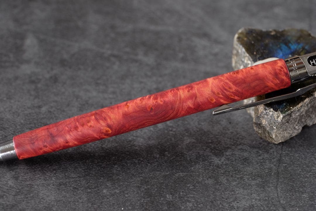 PG5木軸カスタム0182　高村杢工房 製図用シャープペンシル　紫杉(紫紅杉)瘤